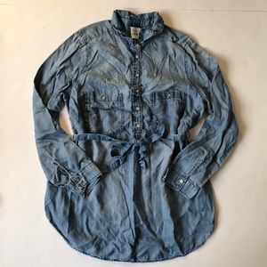 Denim maternity shirt